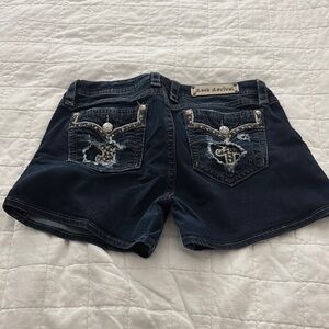 Rock Revival  Jean Shorts with Decorative Embellishments